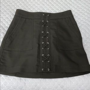 Army green skirt